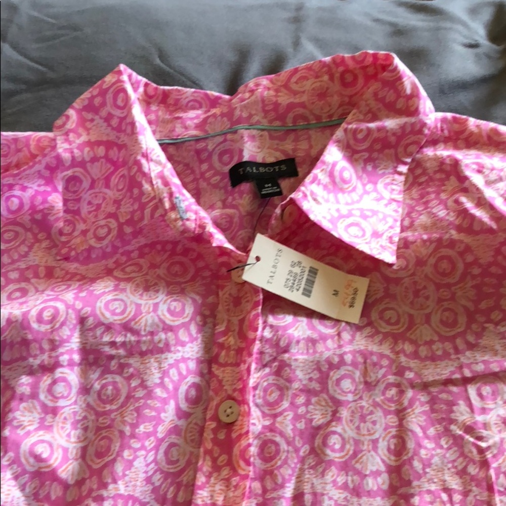 Spring pink long sleeve button up